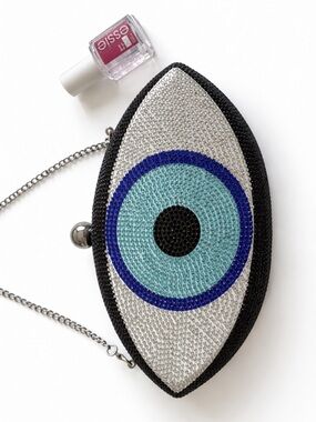 Aldo Crystal Eye Clutch in Black, Blue, Aqua